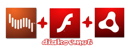 Adobe components: Flash Player + AIR + Shockwave Player